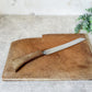 Vintage English Wood Cutting Board with Removable Knife
