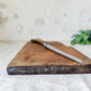 Vintage English Wood Cutting Board with Removable Knife