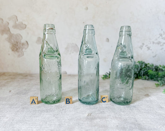 CHOICE Antique British Codd Bottles with Marbles
