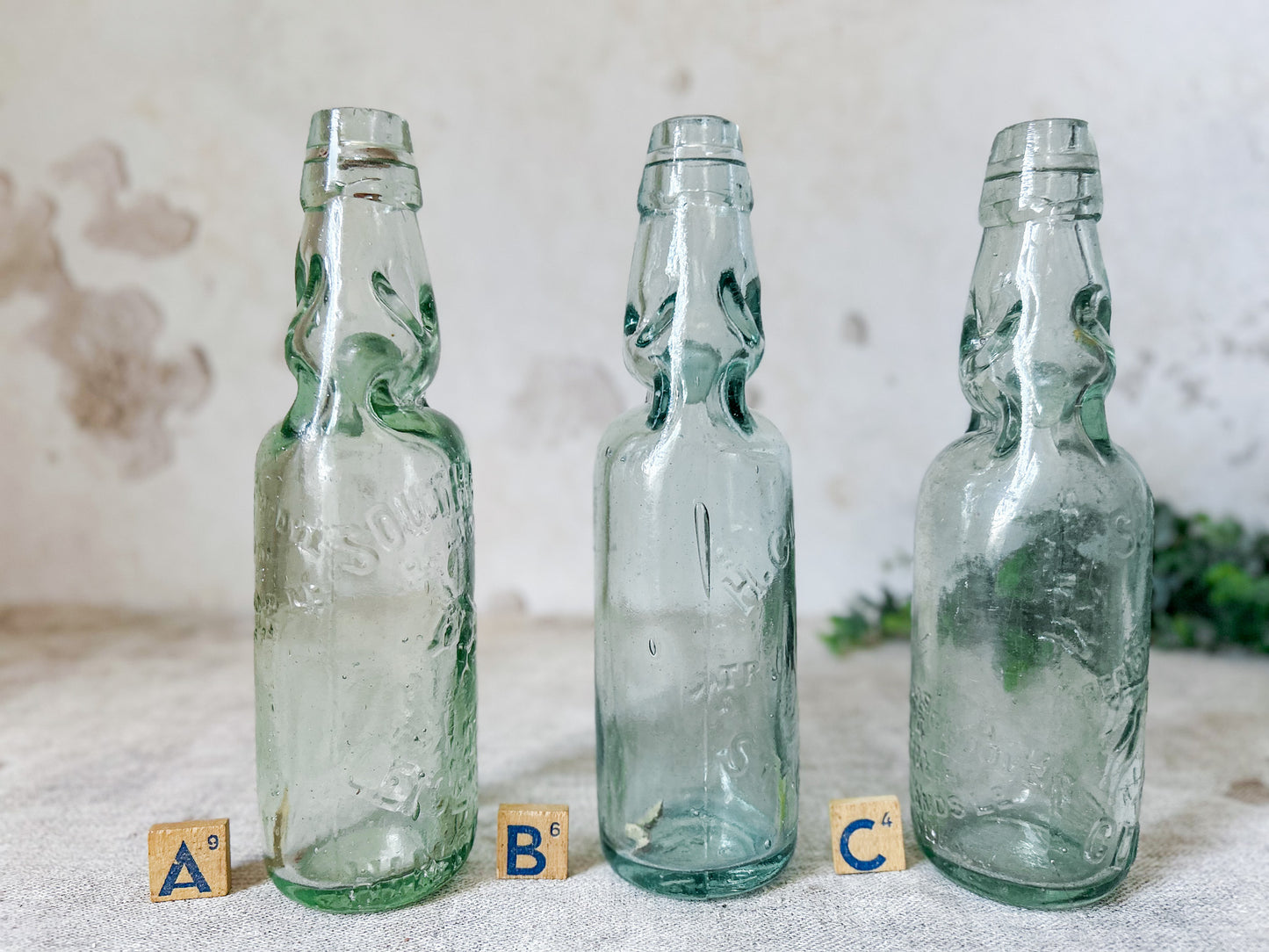 CHOICE Antique British Codd Bottles with Marbles