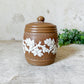 Antique Silicon by Doulton Lambeth Stoneware Tobacco Jar with Lid