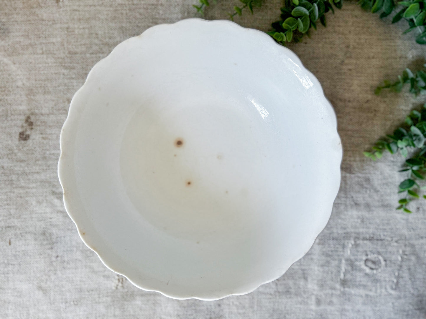Homer Laughlin 10" Scalloped Ironstone Bowl