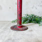 Cast Iron Red and Gold Painted Display Sign Stand