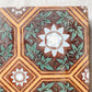 19th Century English Green and Orange Decorative 6" Tile