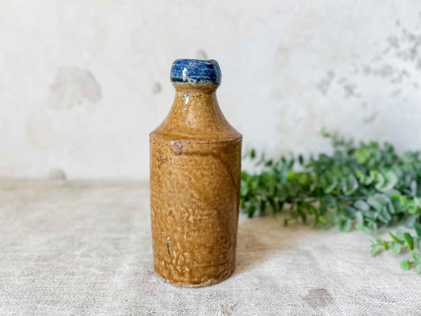 Davies & Son Manchester Masonic Blue Top Stoneware Bottle, c1890
