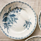 Set of 3 "Mûre" by Badonvillier French Ironstone Teal Transferware 8" Plates, c1930