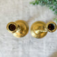 Set of Antique Open Barley Twist Brass 12" Candle Sticks