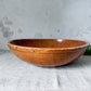 Antique 17" Wood Dough Bowl with Historic Staple Repair