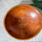 Antique 17" Wood Dough Bowl with Historic Staple Repair