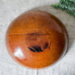 Antique 17" Wood Dough Bowl with Historic Staple Repair