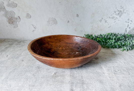 13" Primitive Wood Dough Bowl
