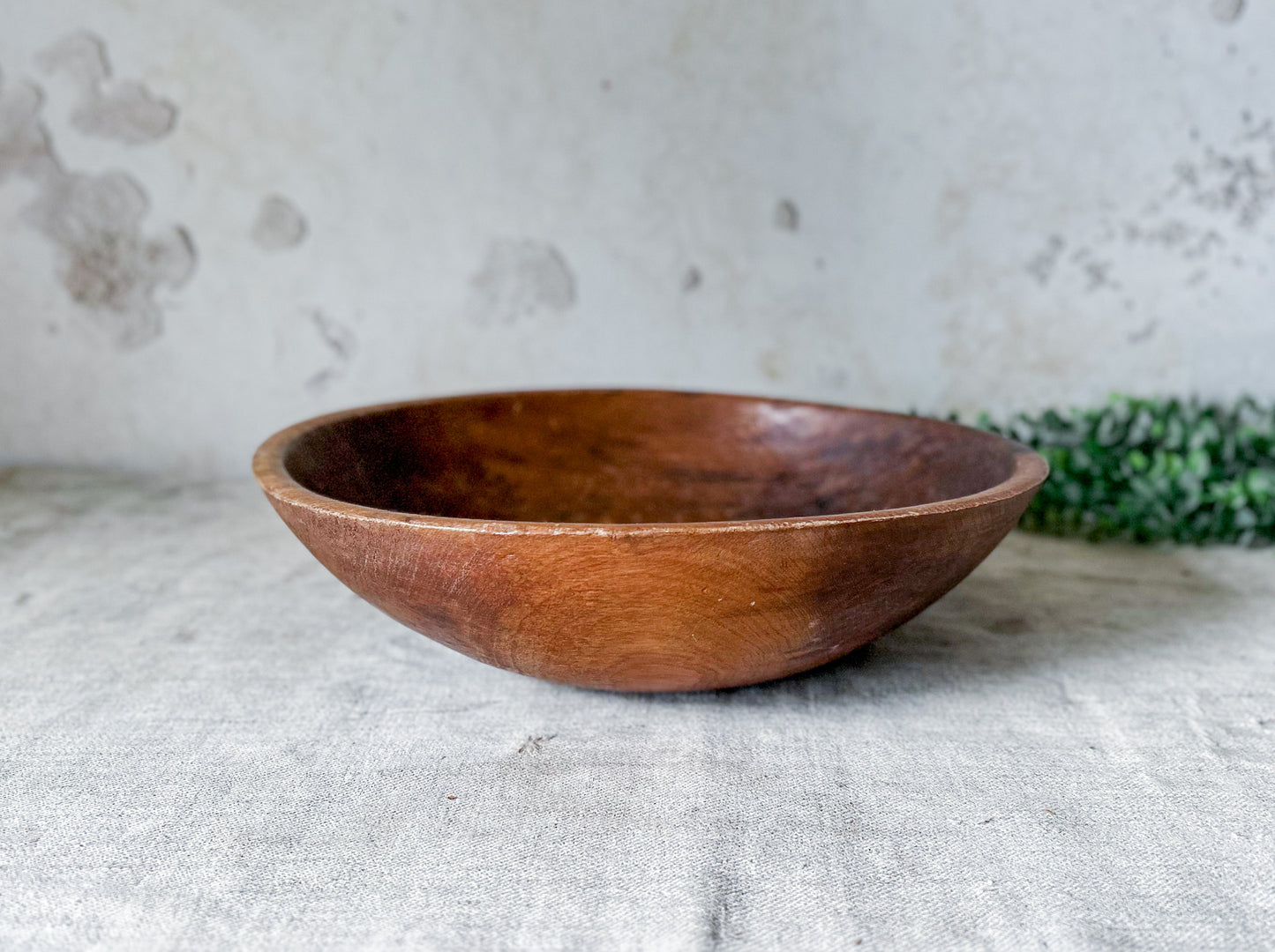 13" Primitive Wood Dough Bowl