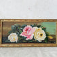 Vintaged Framed Signed Oil Painting of Roses