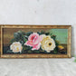 Vintaged Framed Signed Oil Painting of Roses