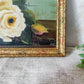 Vintaged Framed Signed Oil Painting of Roses