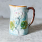 Majolica Small Pitcher with Flowers