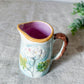 Majolica Small Pitcher with Flowers