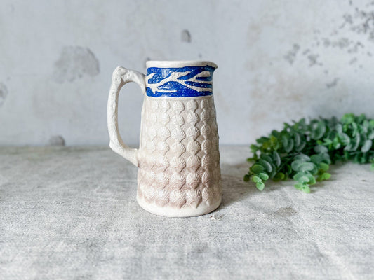 Antique Ironstone Seashell Jug