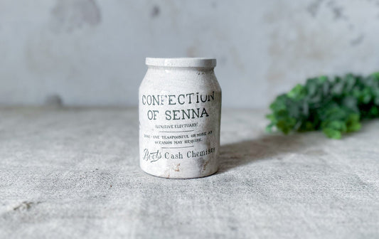 Antique Boot's Confection of Senna Jar