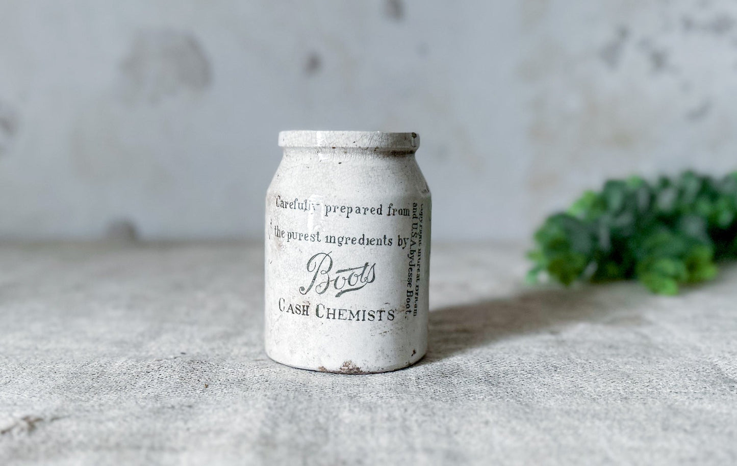 Antique Boot's Confection of Senna Jar