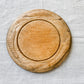Antique Carved Round Wooden Breadboard