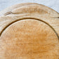 Antique Carved Round Wooden Breadboard