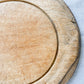 Antique Carved Round Wooden Breadboard