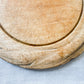 Antique Carved Round Wooden Breadboard