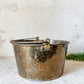 Antique Large Brass Bucket with Wrought Iron Handle