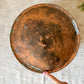Antique Large Brass Bucket with Wrought Iron Handle