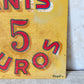 Vintage Anis Dulce Liqueur Metal Advertising Sign
