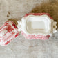 Red Transferware Tureen