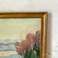 Vintage Signed Winter Landscape Oil Painting, c1935