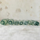 Set of 7 Antique English Aqua Glass Cylinder Bottles