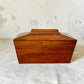 Vintage Mahogany Wood Tea Caddy