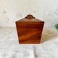 Vintage Mahogany Wood Tea Caddy