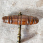 Antique Turned Oak and Brass Victorian Corkscrew