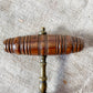 Antique Turned Oak and Brass Victorian Corkscrew