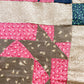 Antique Broken Dishes Unfinished Quilt Top | Late 1800s Calico Fabrics