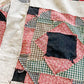 Antique Broken Dishes Unfinished Quilt Top | Late 1800s Calico Fabrics