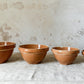 Watt Pottery Arcs Pumpkin Orange Stoneware Mixing Bowl Set of 4, c1940