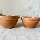 Watt Pottery Arcs Pumpkin Orange Stoneware Mixing Bowl Set of 4, c1940