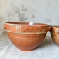 Watt Pottery Arcs Pumpkin Orange Stoneware Mixing Bowl Set of 4, c1940