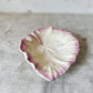 Vintage Earthenware Cream and Pink Leaf Dish