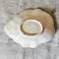 Vintage Earthenware Cream and Pink Leaf Dish