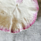 Vintage Earthenware Cream and Pink Leaf Dish