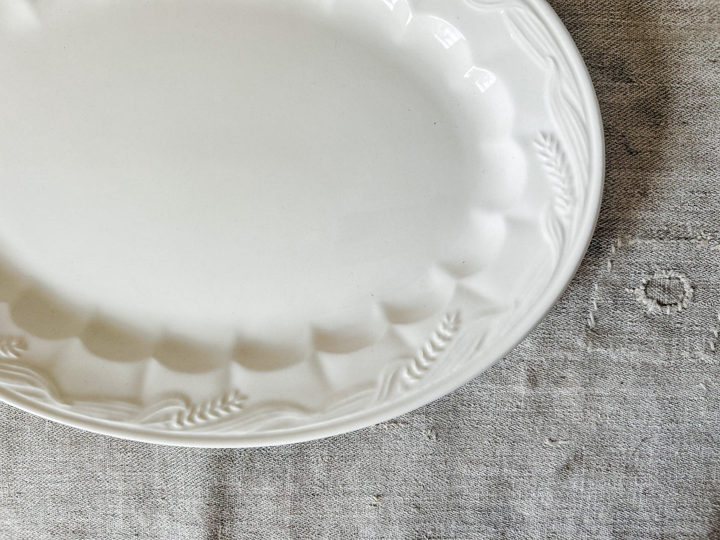 Arthur Wilkinson Ironstone Wheat 14" Serving Platter, c1910