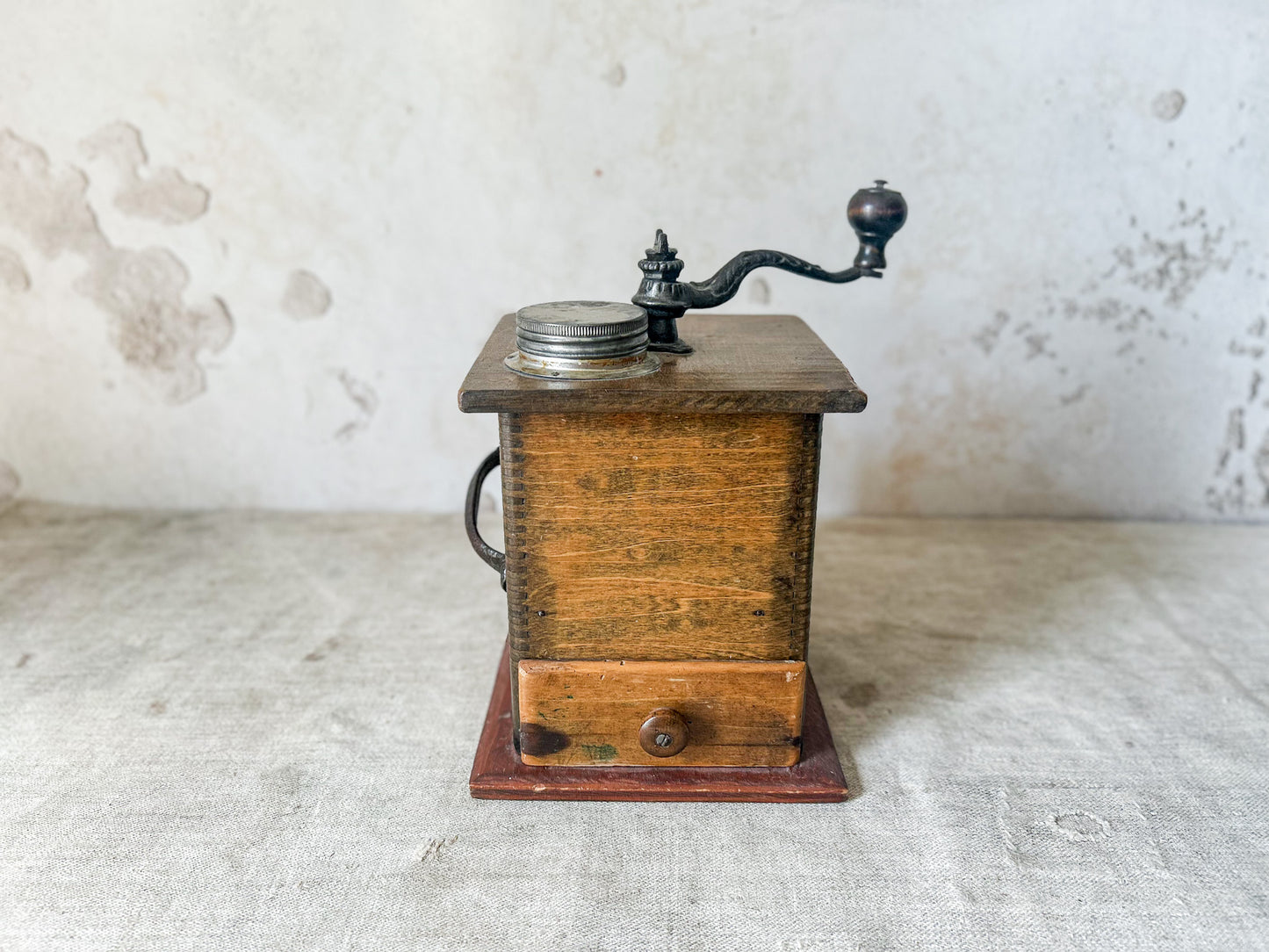 Antique Extra-Large Hand Crank Coffee Grinder
