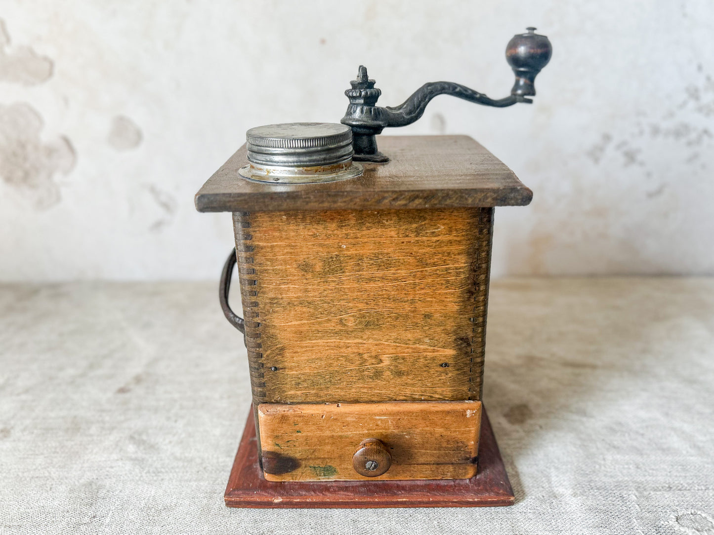 Antique Extra-Large Hand Crank Coffee Grinder