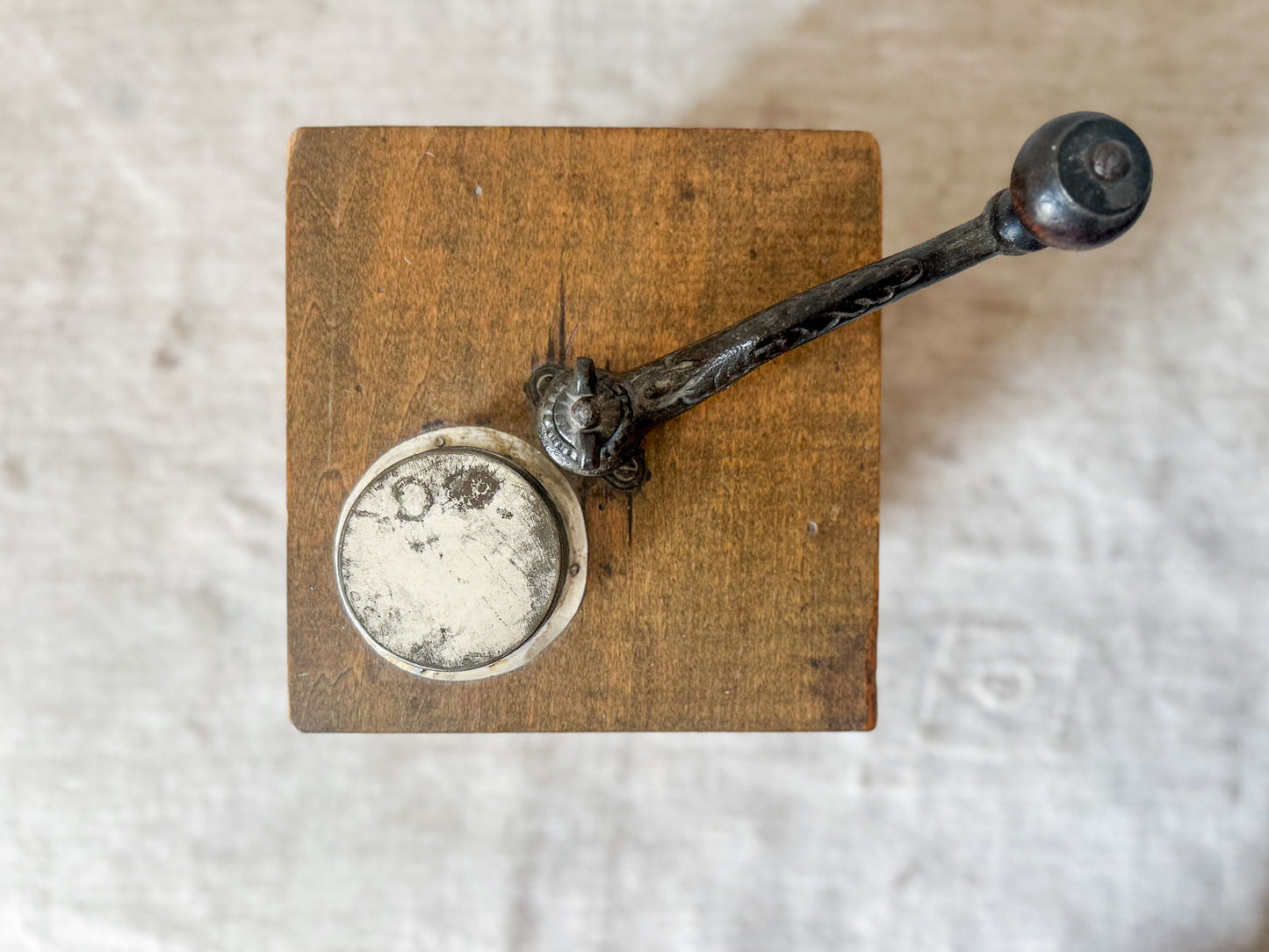 Antique Extra-Large Hand Crank Coffee Grinder